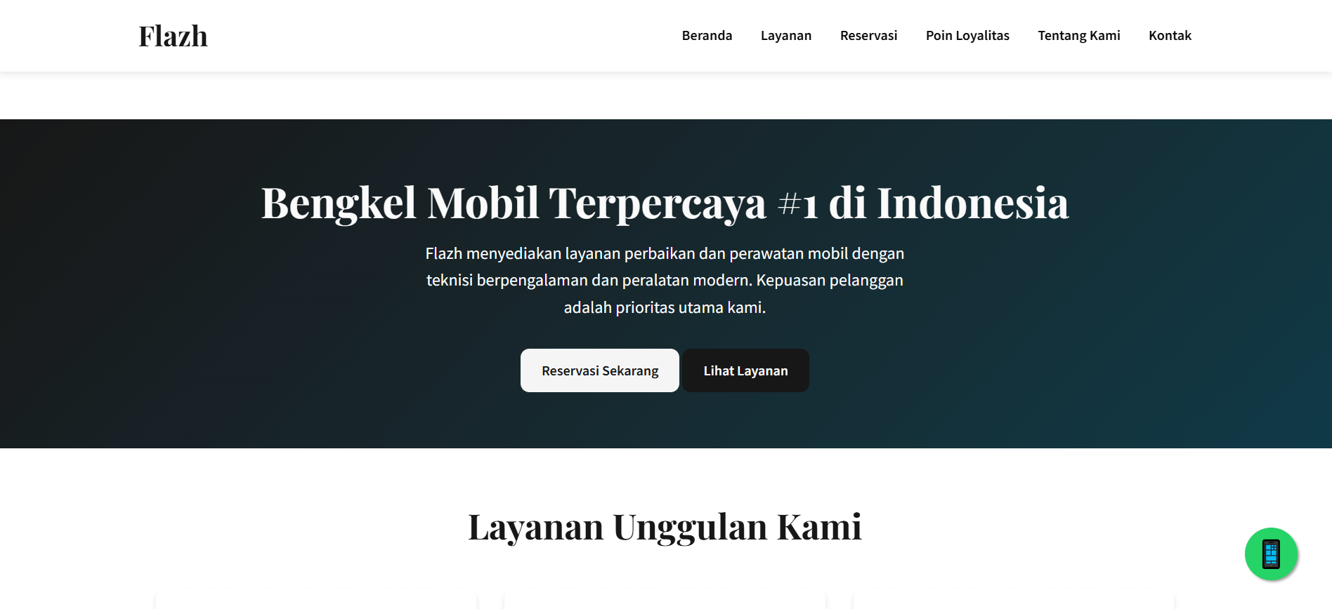Website Bengkel